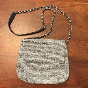 Talbots Blue Tweed Crossbody Bag
